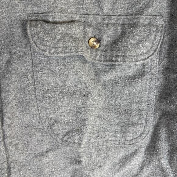 Five Brother Chamois Shirt Mens 2XLT Tall Gray Flannel Shacket Front Pockets - Picture 3 of 13